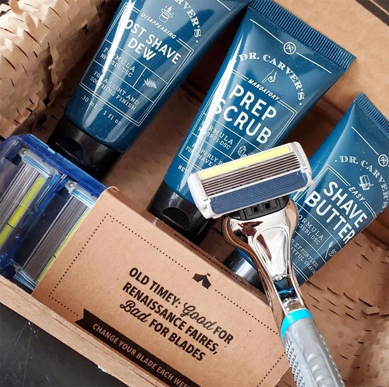 Dollar Shave Club Box Inside