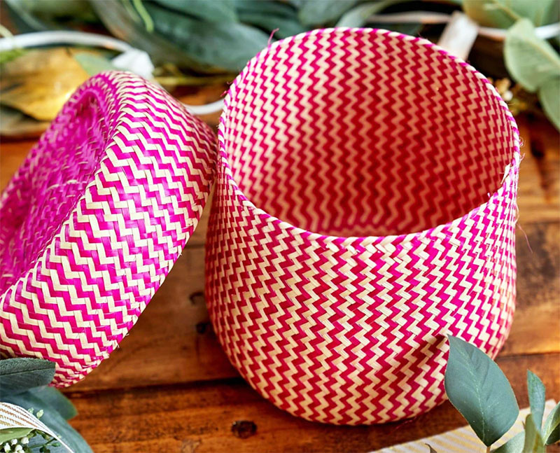 GlobeIn Small Tigre Handwoven Basket