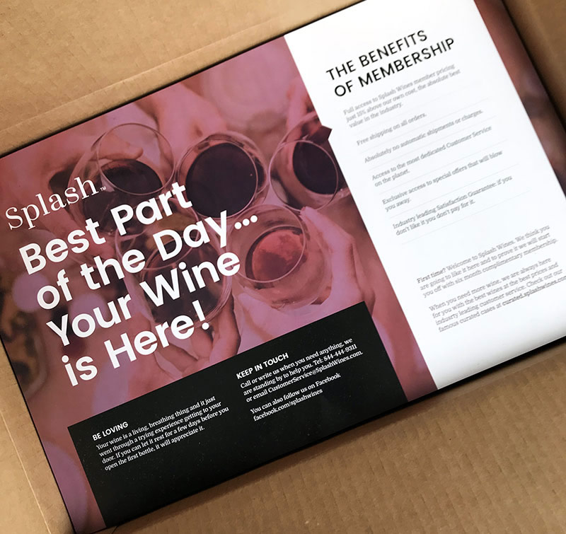 Splash Wines Club Benefits