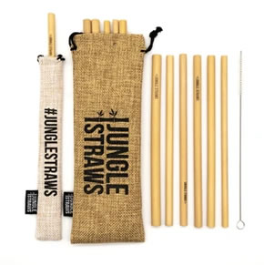Hav & Jord Bamboo Straw Set with Cotton Pouch