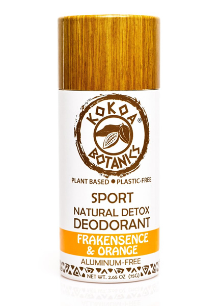 Kokoa Botanics Sport Natural Detox Deodorant in Frankensence + Orange, 2.65 oz